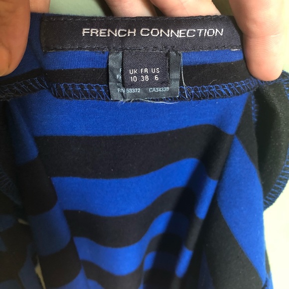 French Connection Jersey Striped Dress Sz. 6 - Picture 3 of 3